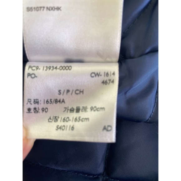 Levi's Relaxed Fit Lightweight‎ Padded Jacket Small Blue Snap Trucker Coat - Picture 8 of 10